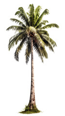 Coconut tree PNG. tall coconut tree isolated on blank background PNG