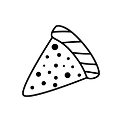 Pizza icon vector. Pizzeria illustration sign. Fast food symbol. Food logo.