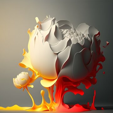 abstract background with flower. create using generative AI