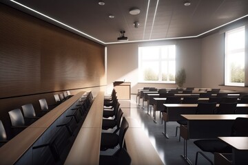Empty lecture hall auditorium in university