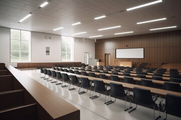 Empty lecture hall auditorium in university
