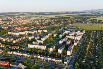 aerial view of the Nysa town