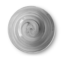 Fototapeta na wymiar Plate isolated on white background, dish with art background