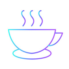 Coffee break teamwork and Management icon with purple blue outline style. teamwork, business, meeting, discussion, office, people, team. Vector Illustration