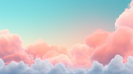 A soft pastel sky background makes a beautiful illustration. Generative AI