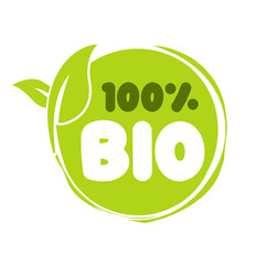 100% Bio Isolated Vector Illustration Label
