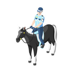 Isometric Police Officer