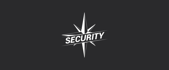 Security Concept, Compass Isolated Vector Illustration