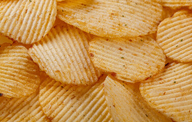 Lots of potato chips, texture