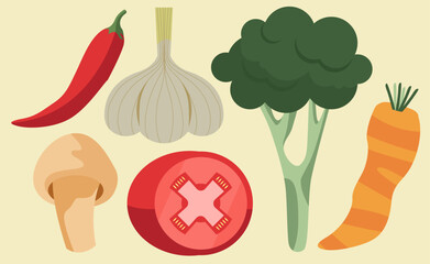 Set Collection Veggies 
