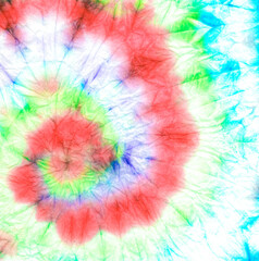 Blue Psychedelic Kaleidoscope. Tye Color Artwork.