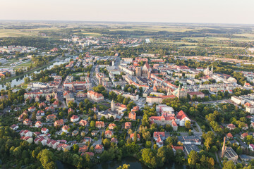 aerial view of the Nysa town