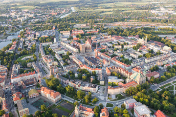 aerial view of the Nysa town