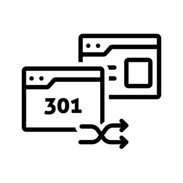Black icon for Redirect domain