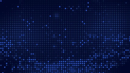 Abstract blue pixel halftone background. Futuristic technology style.