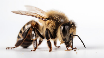 Bee Close Up on white Background