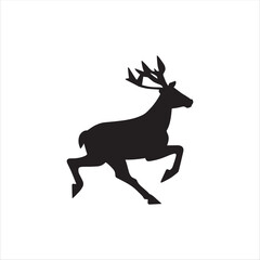A nice deer vector silhouette art work.
