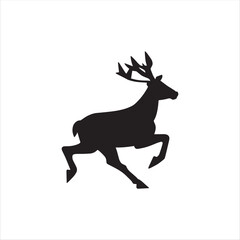 Obraz premium A nice deer vector silhouette art work.