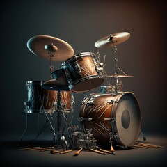 Drums. AI generated