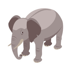 Isometric Elephant Illustration