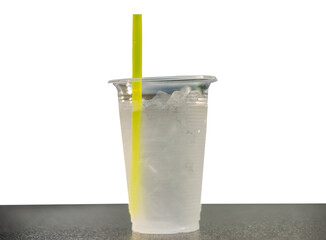 Cold drinking water in a glass help prevents Heat Stroke disease on transparent background.