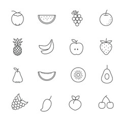Fruit icon Vector Illustration line Icons