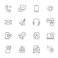 Contact icon Vector Illustration line Icons
