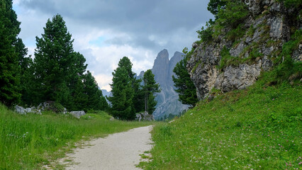 Fototapeta premium Seisser Alm in den Dolomiten Italien