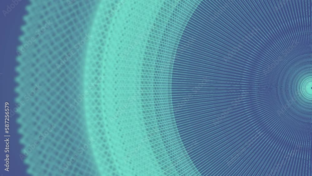 Poster Elegant wire structure abstract concept. 3d rendering loop animation HD