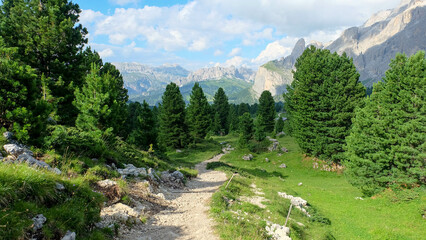 Obraz premium Seisser Alm in den Dolomiten Italien