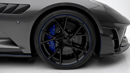 Stunning Isolated Super Car in Modern Design. Revving Up Style: Captivating View of a Modern...