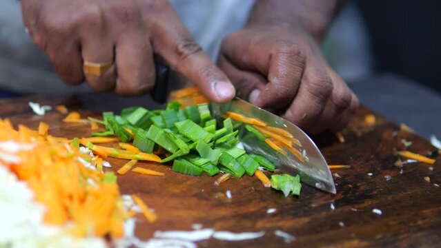 Cooking of local Sri Lankan food. Close up.
