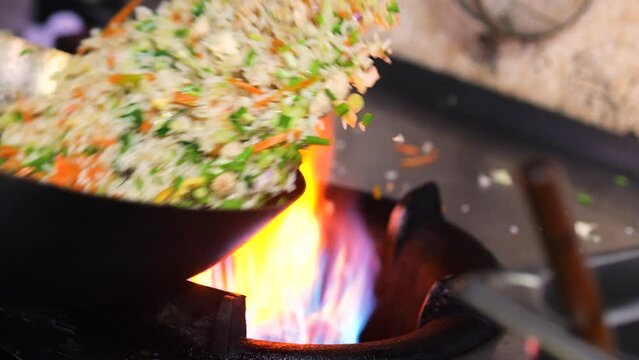 Cooking of local Sri Lankan food. Close up.