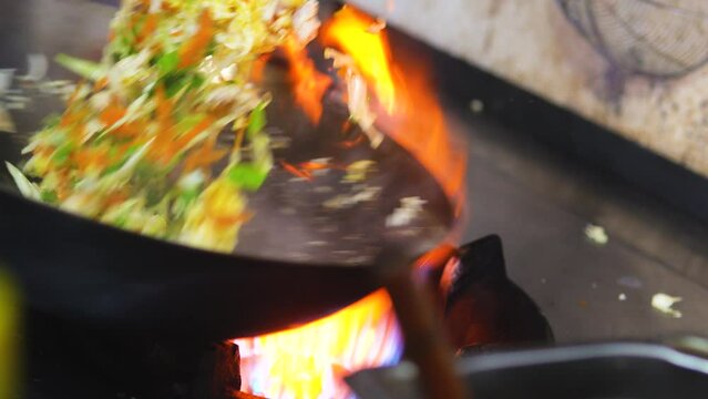 Cooking of local Sri Lankan food. Close up.