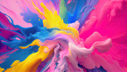 Illustration paint texture in a rainbow of hues