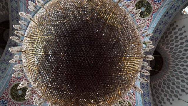 Interior of Kocatepe Mosque in Ankara 