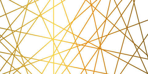 Obraz premium Abstract luxury golden geometric random chaotic lines with many squares and triangles shape background.