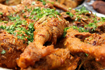 Grilled delicious meat presented for sale