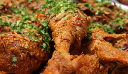 Grilled fresh meat of lamb