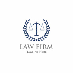 Law office logo. The judge, Law firm logo template, lawyer set of vintage labels.