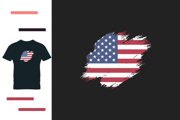 American flag t shirt design