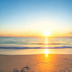 sunset over the sea - Beach landscape - Calm beach background for design - landscape for design - Generative AI