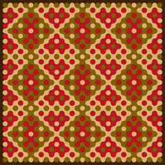 Multicolor truchet tiling connections illustration