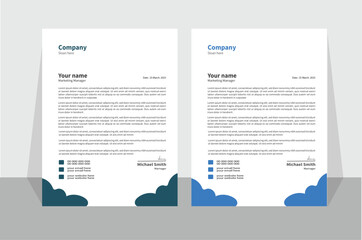 modern corporate letterhead template design