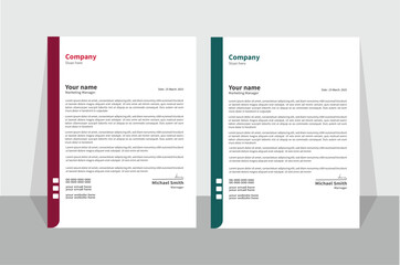 modern corporate letterhead template design