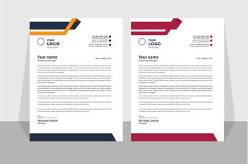 modern corporate letterhead template design