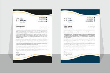 modern corporate letterhead template design