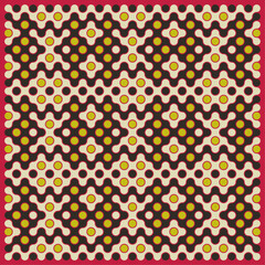 Multicolor truchet tiling connections illustration