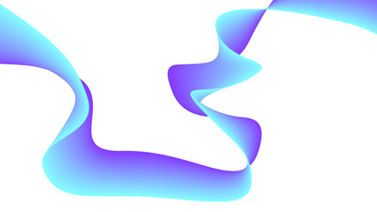 Abstract flowing wavy gradient. ribbon vector illustration.