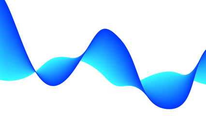 Abstract flowing wavy gradient. ribbon vector illustration.